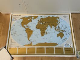 Weltkarte zum Rubbeln - NEU