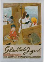 GLUECKLICHE JUGEND SBB REISEN 1944 Original Plakat