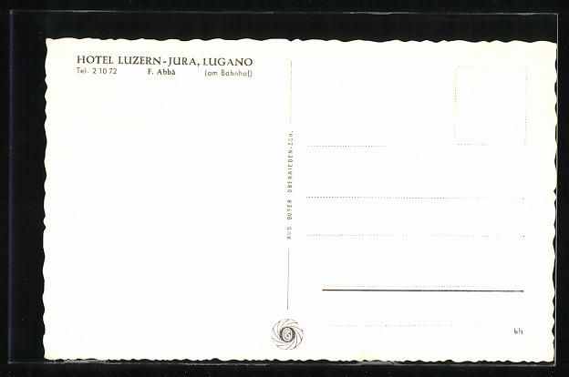 Cartoline postali: AK Lugano, Hotel Luzern – Usato da Berlin venduto da bartko-reher 1