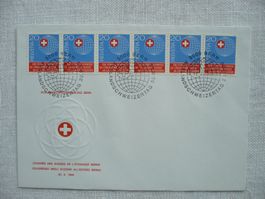 1966 Auslandschweizertag 6er-Streifen SBK 442