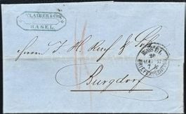 Schweiz 1857: Vorphila-Faltbrief m. Inhalt Basel-Burgdorf