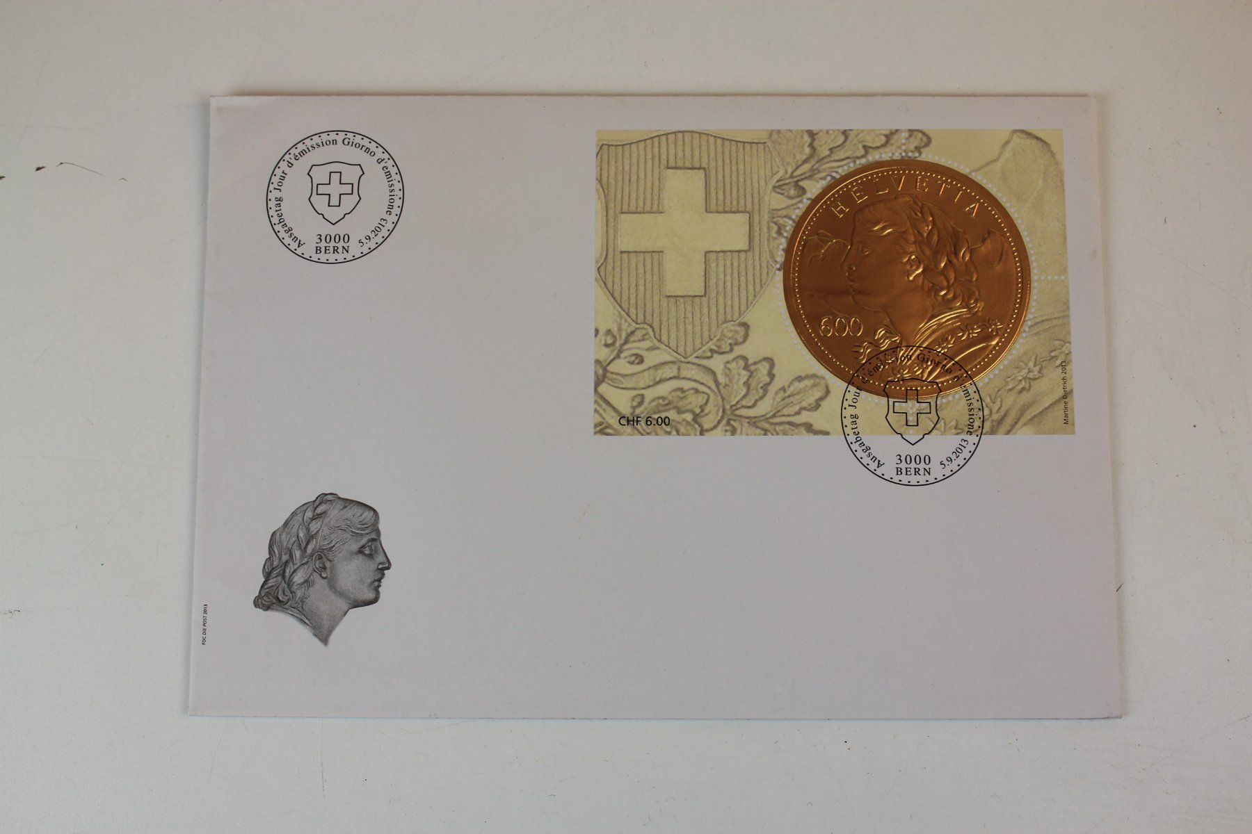 Alle Briefmarken: Schweizer Ersttagsbrief mit dekorativer Medaille #6 – Gebraucht aus Basel von IRMAundFRED