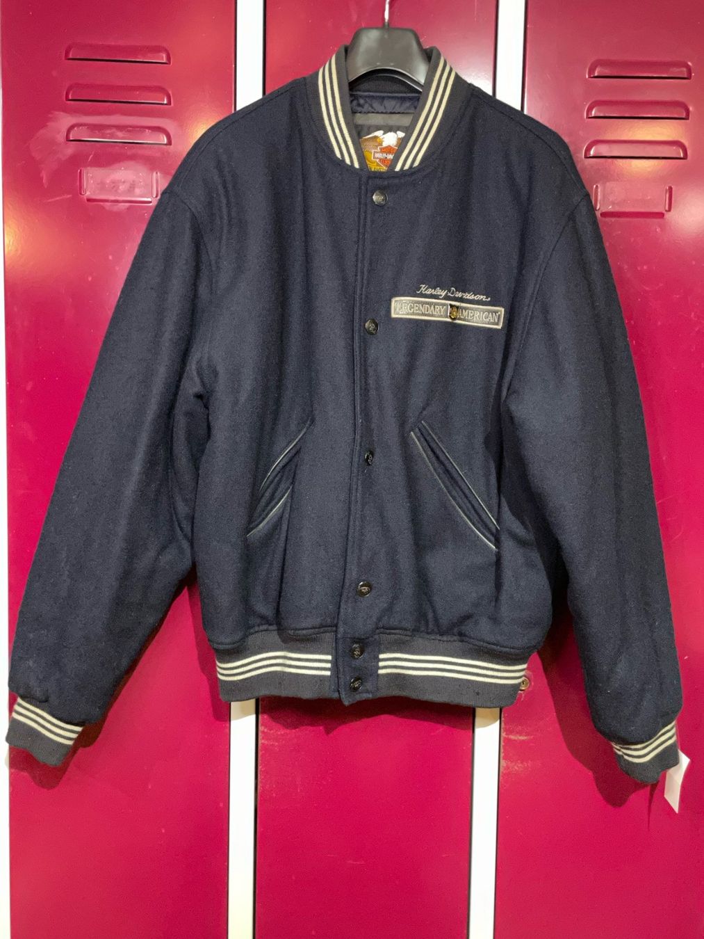 Harley-Davidson Jacken: HARLEY DAVIDSON WOOL VARSITY BOMBER JACKET SZ: L – Gebraucht aus Cortaillod von Stay_Alive_vintage