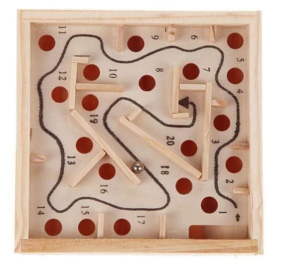 Spiele: Holz Labyrinth Pocket small Version Maze Kugel Spielzeug – Neu und originalverpackt aus Dättlikon von easythings 2