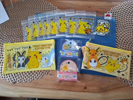Official Pokemon set/Paper tape/Zipper beutel/pouch/new!!