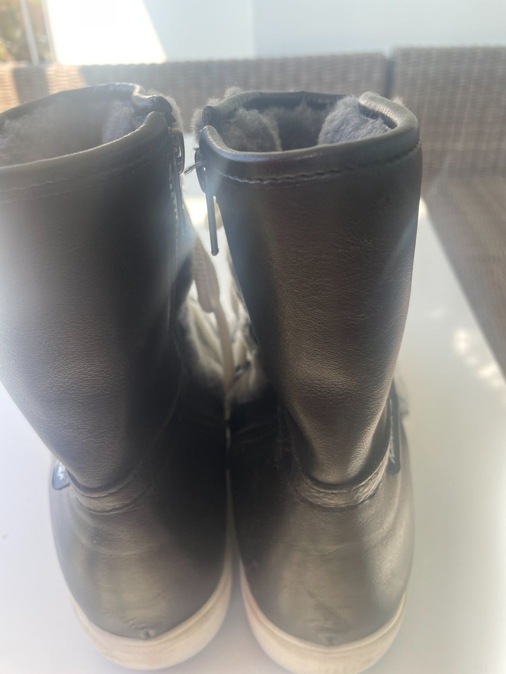 Kandahar Scarpe da donna: Kandahar schwarze Winterstiefel mit Lammfellfutter Gr. 38.5 – Usato da Rüschlikon venduto da Jumeli 3