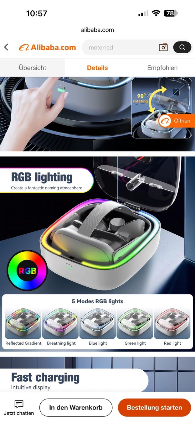Meta Casco VR: Oculus Quest 3 Ladestation/Transportbox – Usato da Hausen am Albis venduto da car_gdt8 3