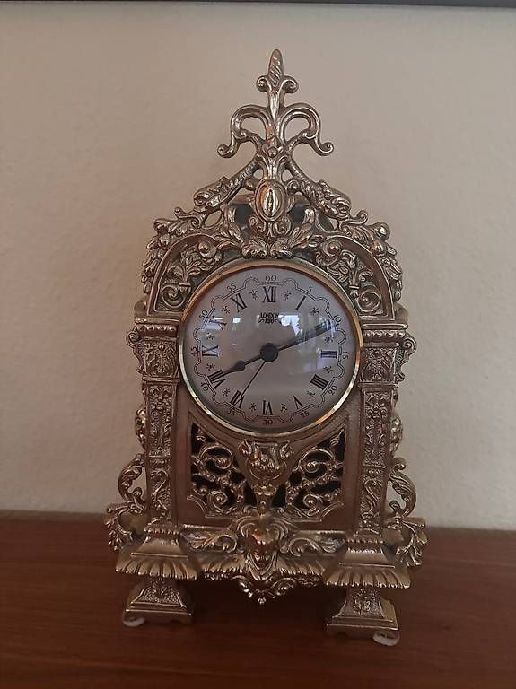 Orologi: Antike messing Uhr – Usato da riehen venduto da roschgel