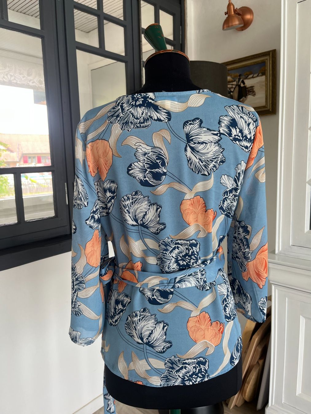 Top: Blouse cache-coeur  BLUE VANILLA M – Usato da Seiry venduto da vanille08 4