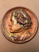 Prototypprägung Plakette L.van Beethoven Bronze 95% Huguenin