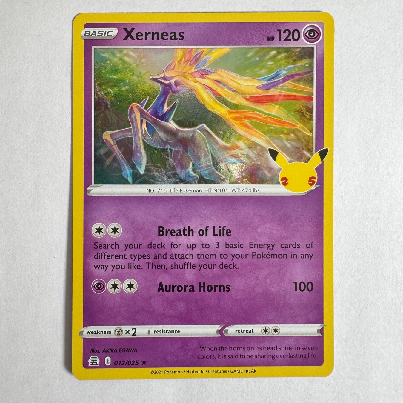 Pokémon Sammelbilder & Trading cards: Pokémon Xerneas - 12 / 25 Celebrations - ENG – Neu (gemäss Beschreibung) aus Staad SG von miaCards
