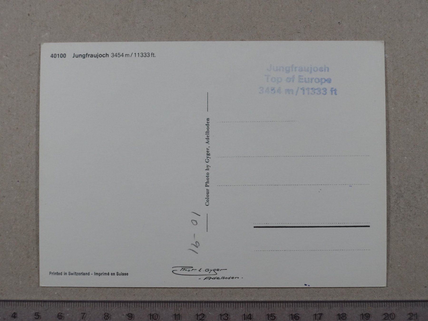 Cartoline postali: Jungfrau, Jungfraujoch – Usato da Lenzburg venduto da fh1 1