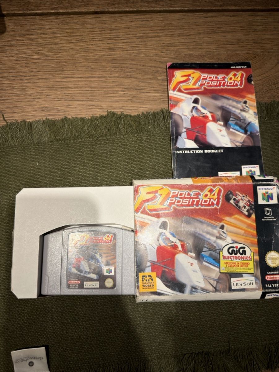 Nintendo Giochi: N64 F1 Pole Position Game with Box and Manual – Usato da Bellinzona venduto da Andreea90