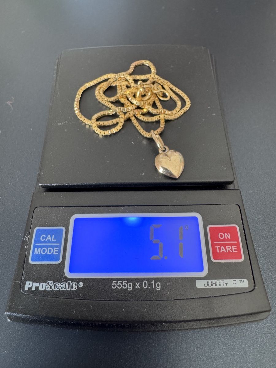 Catenine: Kette mit Herzanhänger 750 Gold – Usato da Au ZH venduto da parabellum60 5