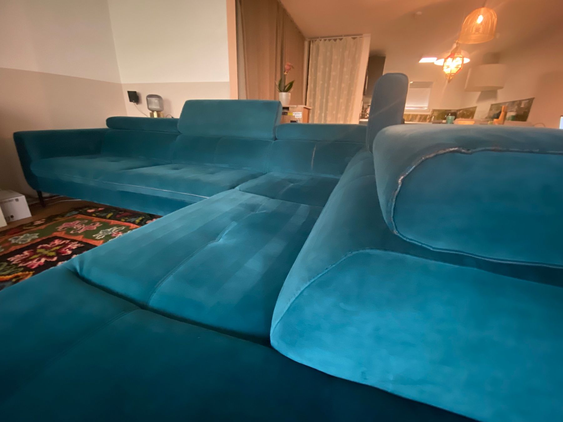 Divani: Ecksofa Stoff Petrol guter Zustand – Usato da Root venduto da andalus01 2