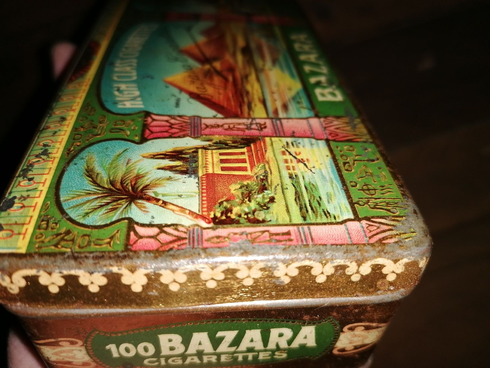 Tabak: Antike Blechdose Bazara 100 Zigaretten schöne Dose 1900 – Gebraucht aus Zürich von Tin4Life 5