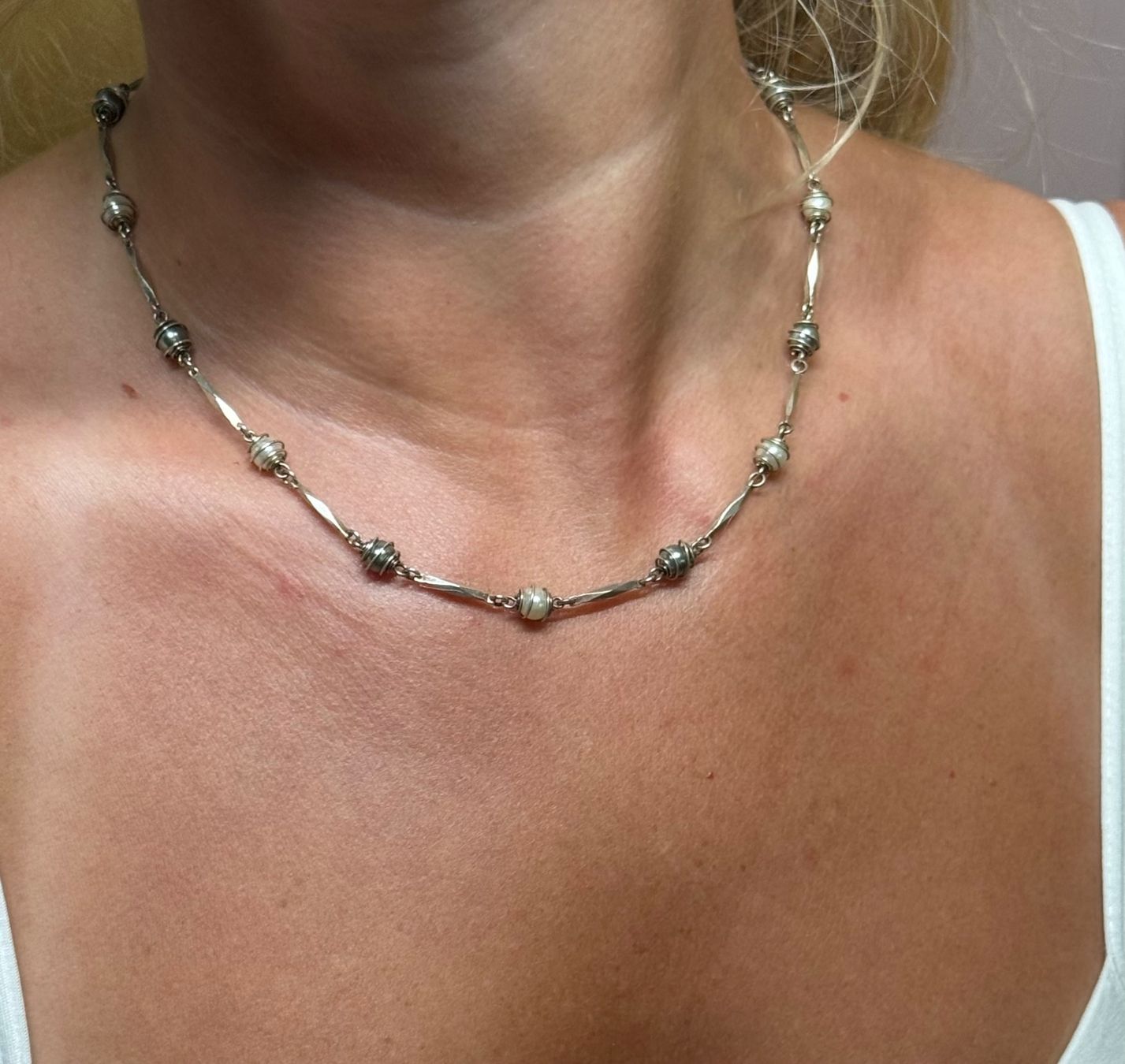 Catenine: 18k vergoldete Perlenkette – Usato da Bottmingen venduto da Itsclaire 4