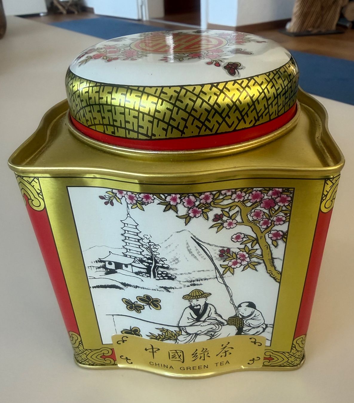 Contenitori & Simili: Chinesische Tee Büchse, Blechdose, Teedose leer – Nuovo (secondo la descrizione) da Zollikon venduto da dorean