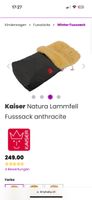Kaiser Lammfell Fusssack Anthrazit, Winter, fast neu!