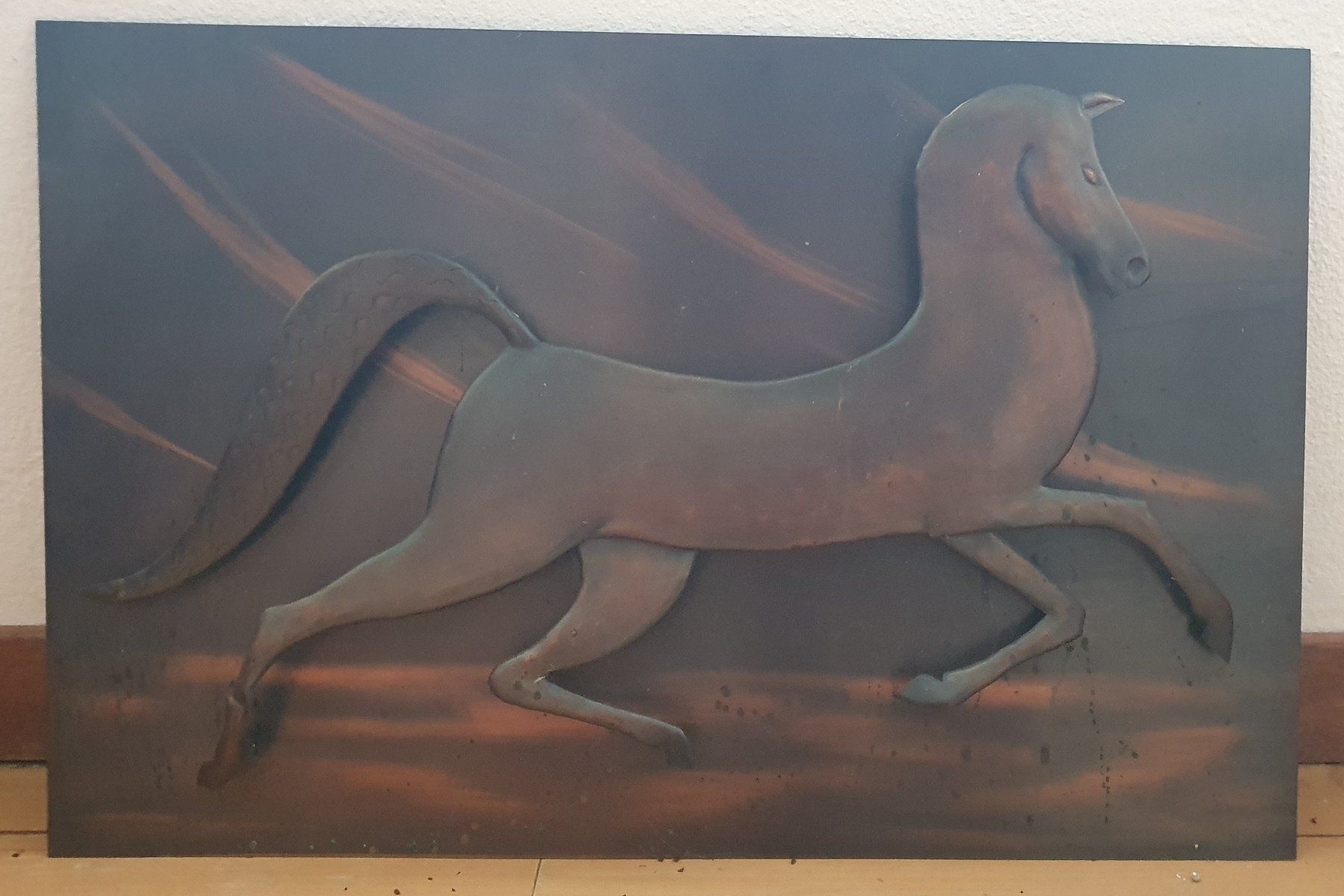 Sculture & Statue: Relief-Bild, galoppierendes Pferd – Usato da Zürich venduto da Vesco01