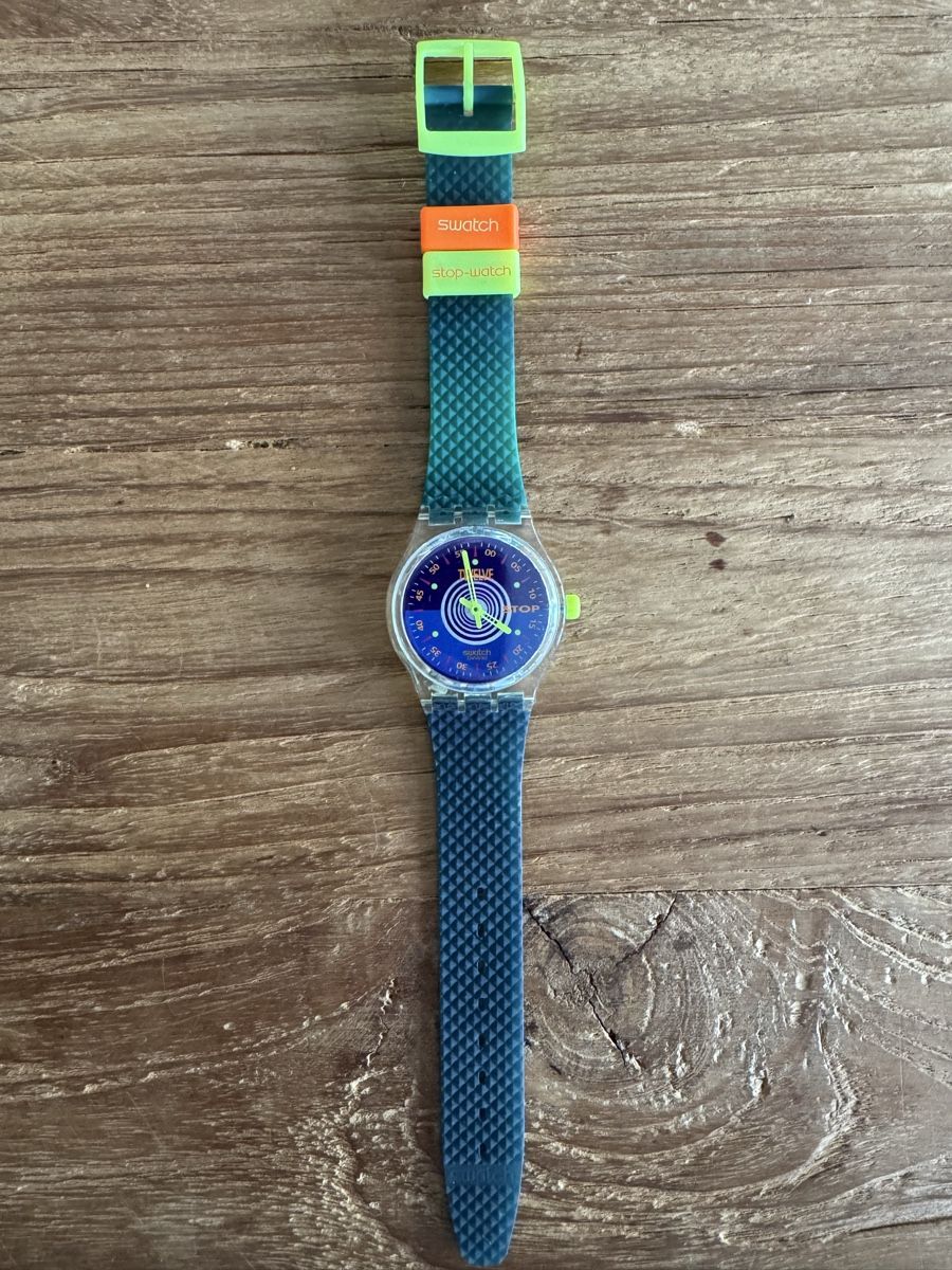 Swatch Orologi: Stop Swatch (SSK101) Orologio – Nuovo e nell'imballaggio originale da Künten venduto da Spike17 1