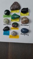 10er Set Trommelsteine mit seltenem Opal schwarz: Set 35