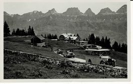 FLUMSERBERG Hotel Camperdon mit Postauto's SG gel. um 1930!