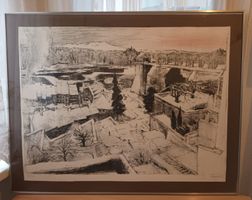Victor Surbek Lithographie 98/300 signiert 90x71 cm