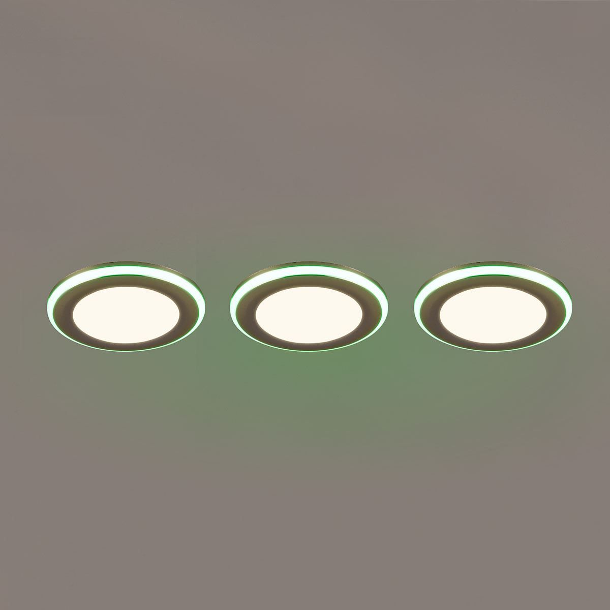 Lampade: LED Einbauleuchten, 3er Set, 8 cm Ø – Nuovo (secondo la descrizione) da Kreuzlingen venduto da Smart-Light 3