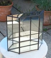 Wandvitrine Glas Metall schwarz  guter Zustand