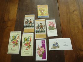 Cartes vintage d'anniversaire et de mariage (12 pièces)