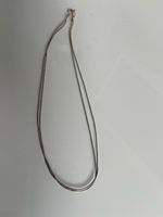 FossilElegant Sterling Silver double Snake Chain Necklace,