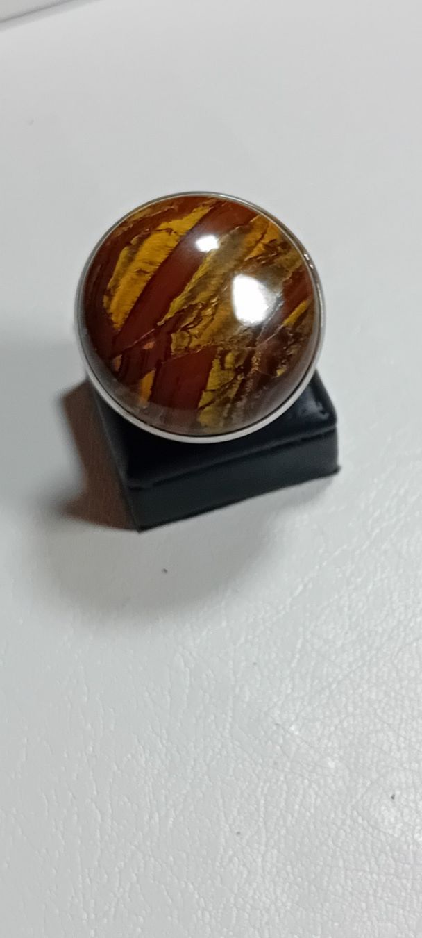 Ringe: ring edelsthal mit echt jaspis,,,,glanzig – Neu (gemäss Beschreibung) aus Basel von bij_5hqd 4