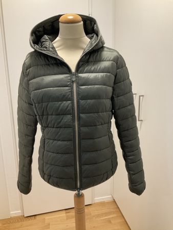 Save The Duck Jacke mit Kapuze oliv Grösse 2 (S) Zustand gut