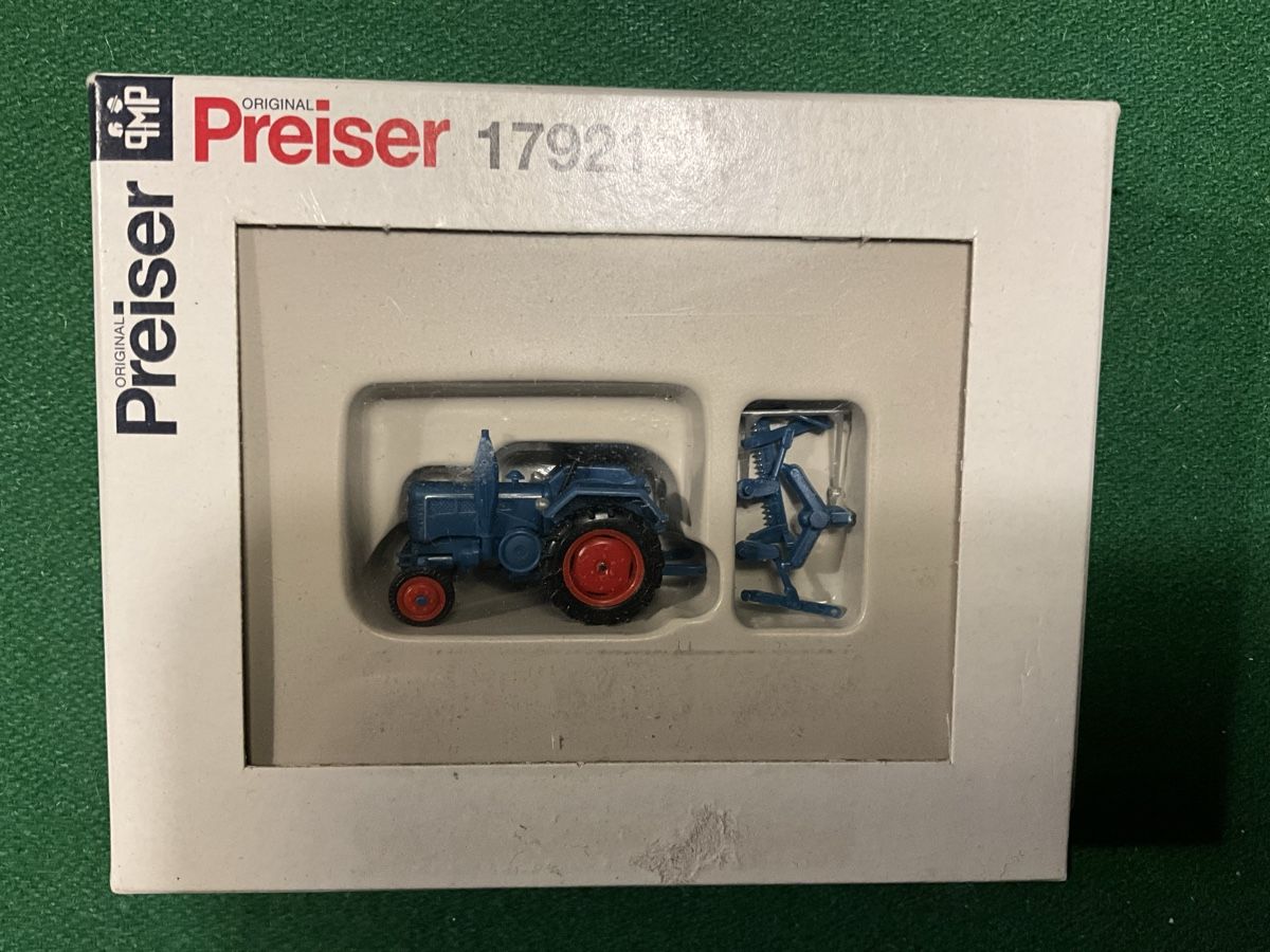 Preiser 17921 H0 Traktor Mit Pflug, Neuwertig, Ovp! (neu Und