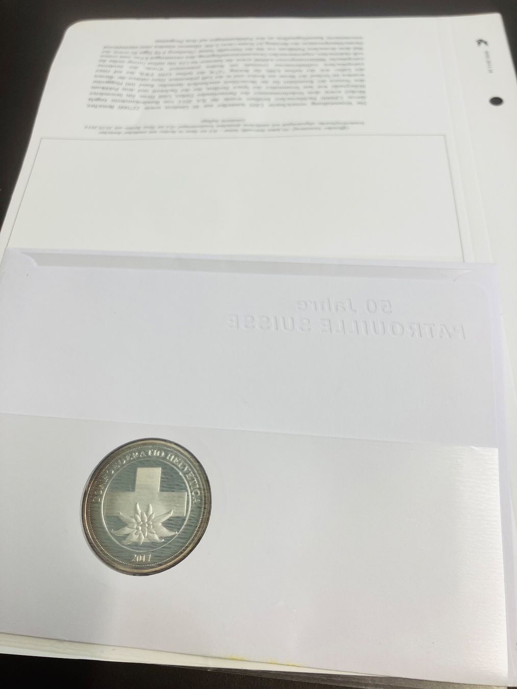 Medaglie: Patrouille Suisse  Numisbrief versilberte Medaille 2014 – Usato da Merenschwand venduto da Garfield2026 3