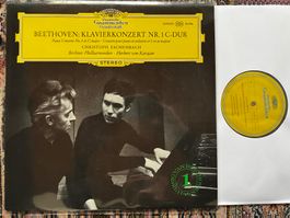 Beethoven Klavierkonzert  1 Eschenbach Karajan LP GEWASCHEN