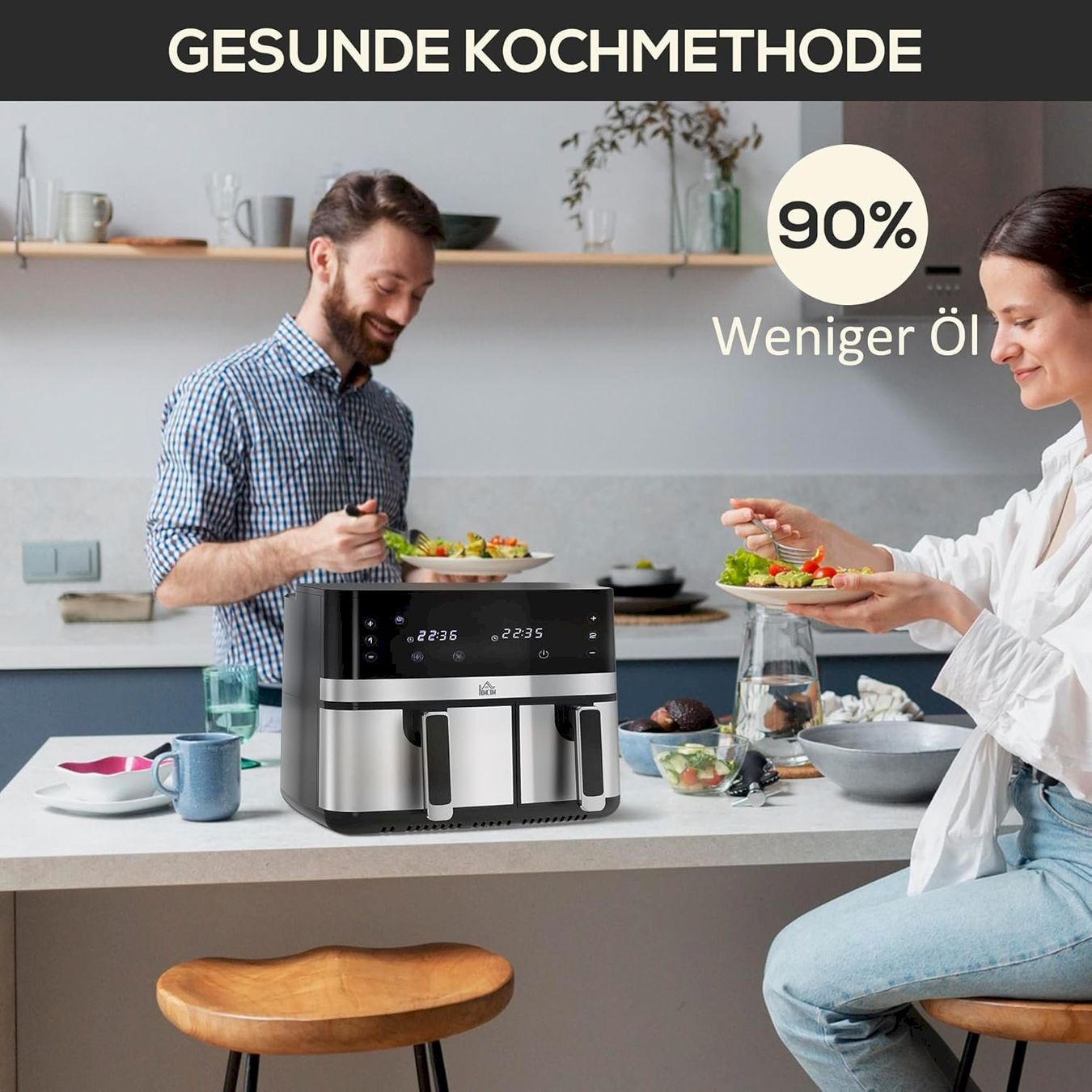 Appareils de cuisine: HOMCOM Heißluftfritteuse 8,5L – Neuf avec emballage d'origine à Bottighofen par zaap 5