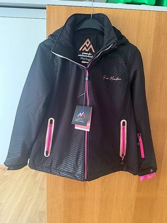 Neue Softshelljacke Abra - Schwarz und Pink