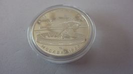 Silbermünze aus Russland : 5 Rubel Olympia 1980, PP
