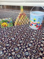 Building Blocks 2  aus Holz und 1 aus Plastik. Zusammen 14fr