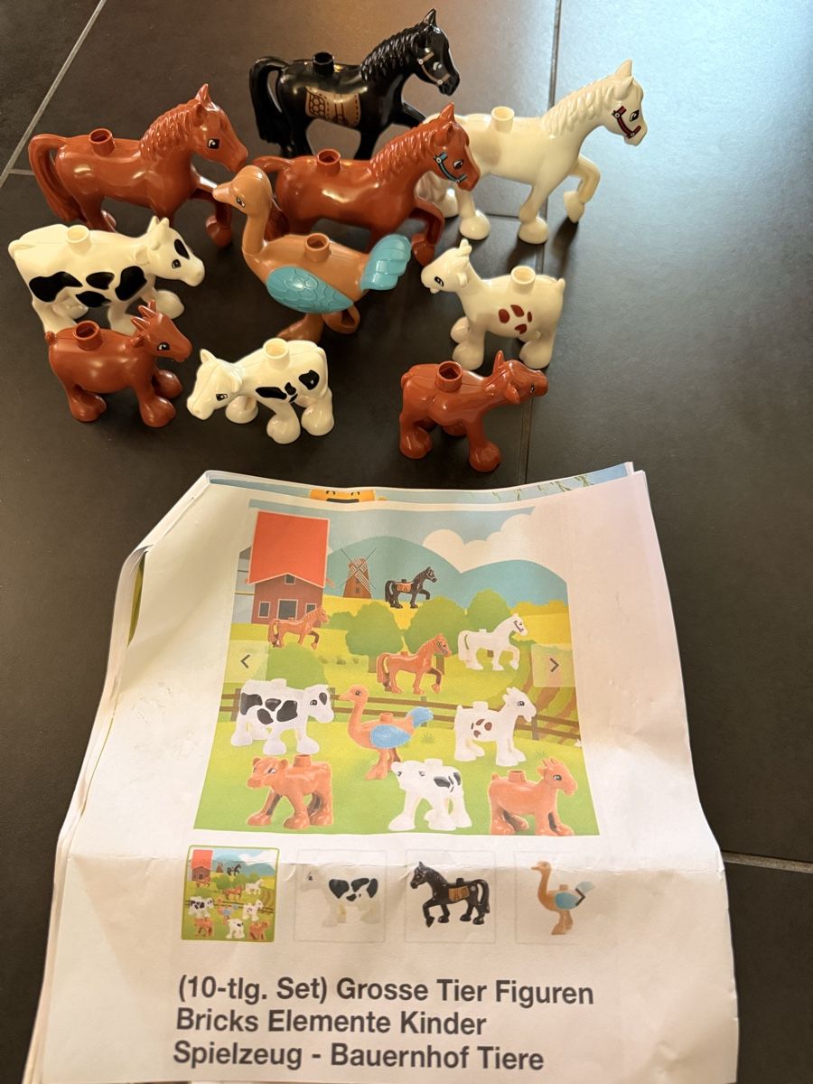 Jouets: 10-tlg. Set Bricks Elemente Tiere Bauernhof – Neuf (Voir description) à Lohn-Ammannsegg par SamanthaF