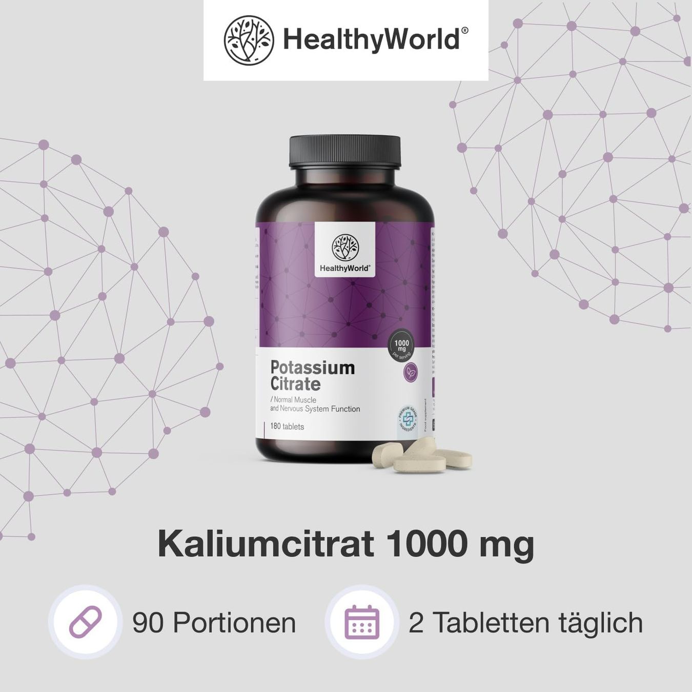 Cibi & Specialità: Kaliumcitrat 180 Tabletten 1000mg – Nuovo e nell'imballaggio originale da Suhr venduto da SchnapperCH 2