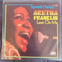 ARETHA FRANKLIN - lean on me/spanish harlem - single