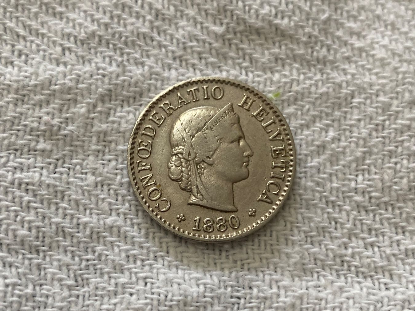 Alle Münzen: 5 centimes/rappen 1880 – Gebraucht aus Nyon von Ilmi09