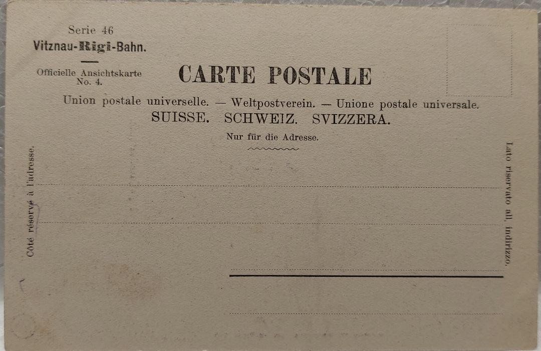 Cartoline postali: RIGI-TUNNELAUSBLICK - 1907 – Usato da Delémont venduto da Domdom1 1