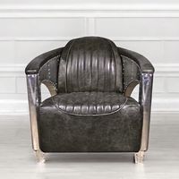 Fauteuil Aviateur "Chuck" Cuir gris