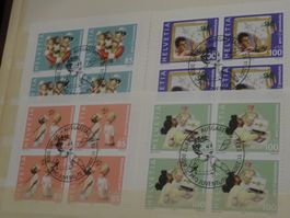 2005 Viererblöcke Pro Juventute ET-STEMPEL