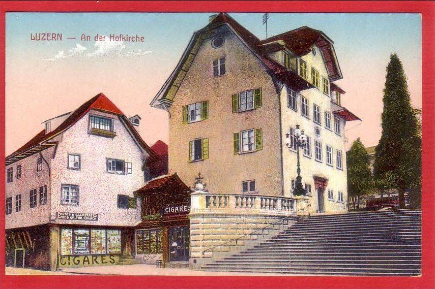 Ansichtskarten: LUZERN AN DER HOFKIRCHE – Gebraucht aus Grüningen von Kartenlaube