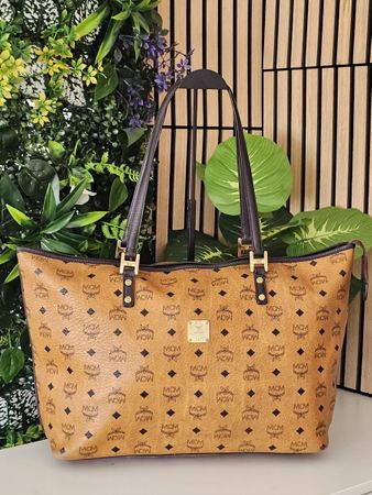 MCM Shopper Tasche cognac monogram Guter Zustand